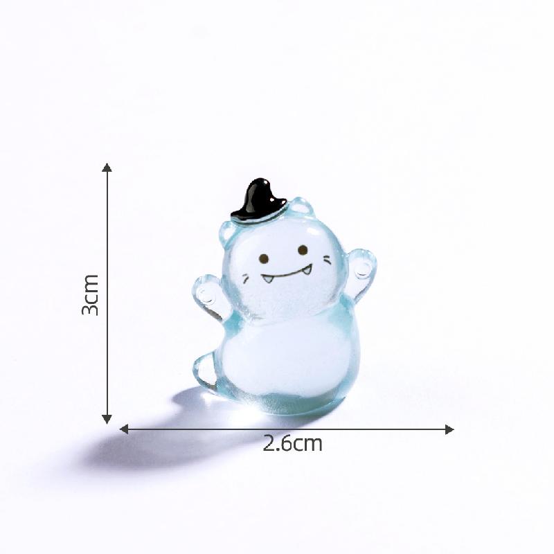 Tiểu cảnh ma Halloween nhỏ phát sáng DIY, phụ kiện tiểu cảnh mini treo bàn resin cute (ZC-1434)