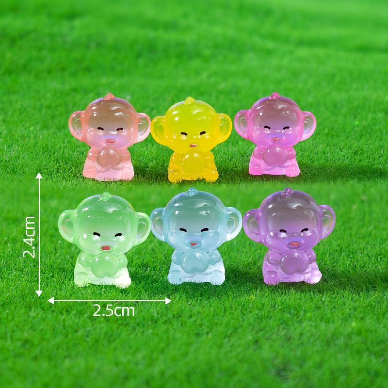 Tiểu cảnh cún & hà mã phát sáng DIY, phụ kiện tiểu cảnh mini treo bàn resin garden cute (ZC-1417)