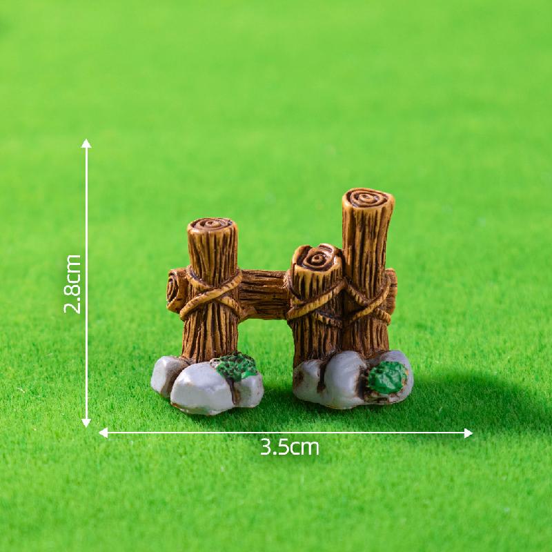 Tiểu cảnh cầu gỗ, hàng rào, sân vườn DIY, phụ kiện bàn mini tiểu cảnh thu nhỏ (ZC-173)