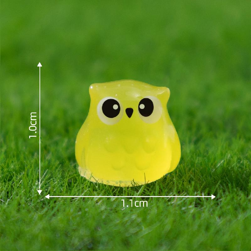 Tiểu cảnh cú mèo phát sáng DIY, phụ kiện tiểu cảnh mini treo bàn resin garden cute (ZC-1395)