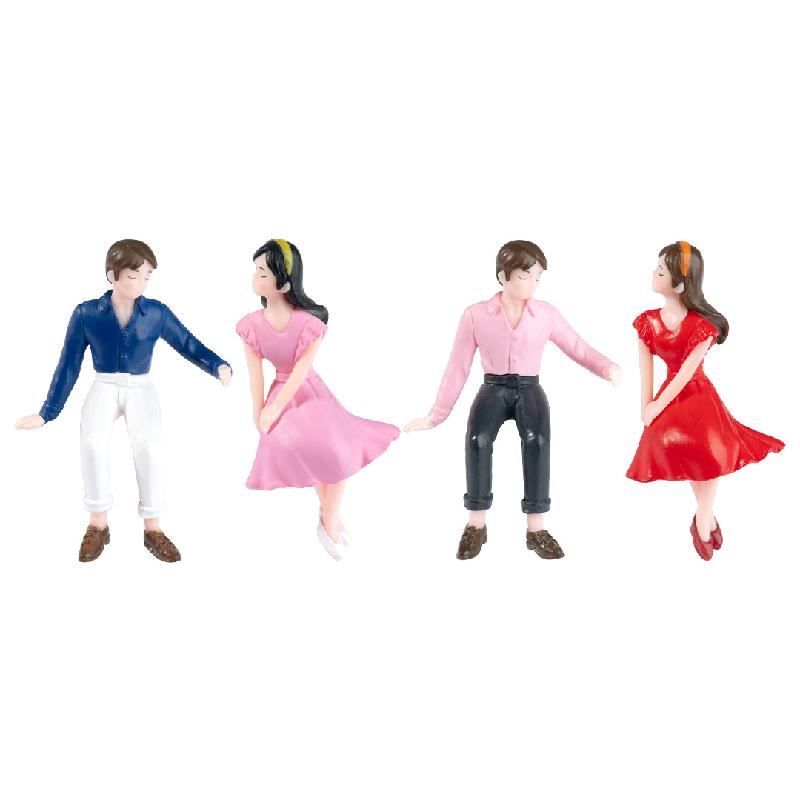 Tiểu cảnh ghế dài cặp đôi DIY, phụ kiện tiểu cảnh mini xe bàn Valentine đáng yêu (ZC-1137)