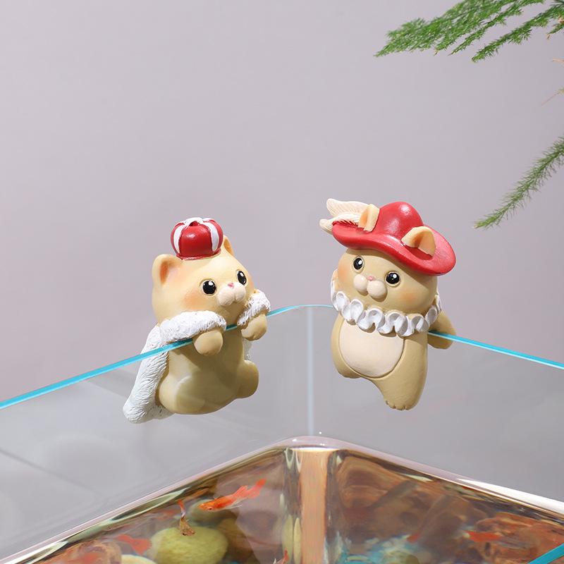 Chậu Cây Resin Móc trang trí mèo leo bể resin, phụ kiện tiểu cảnh hồ cá, trang trí chậu cây và sân vườn (RG-117)