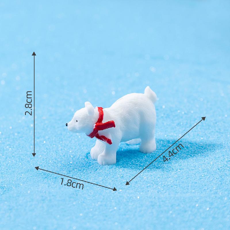 Gấu Bắc Cực móc khóa trang trí tiểu cảnh Noel đáng yêu (ZC-632)