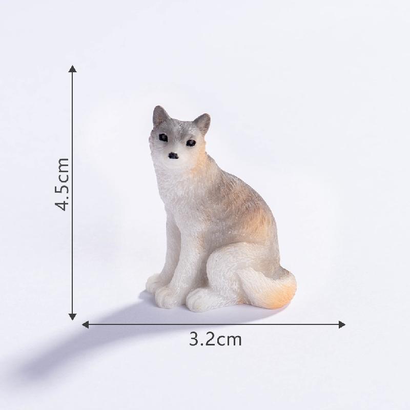 Tiểu cảnh sói thật, búp bê DIY, phụ kiện resin tiểu cảnh mini sáng tạo (ZC-546)