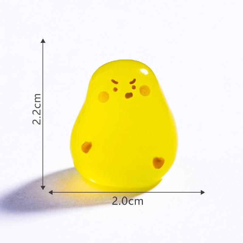 Tiểu cảnh vịt trắng vui nhộn phát sáng DIY, phụ kiện tiểu cảnh mini blind bag treo bàn resin cute (ZC-1483)