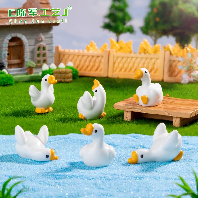 Ngỗng mũm mĩm – Mô hình ngỗng nhỏ đáng yêu, trang trí xe hơi, bàn làm việc (M-1367)