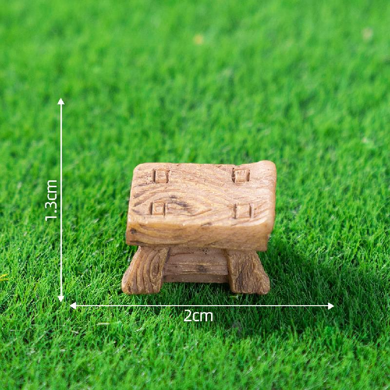 Tiểu cảnh ghế tre cổ, xe đẩy mini, sân vườn DIY, phụ kiện bàn tiểu cảnh đáng yêu (ZC-228)