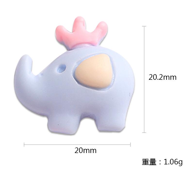 树脂配件卡通大象 头饰diy饰品配件 儿童发夹奶油滴胶手机壳贴片