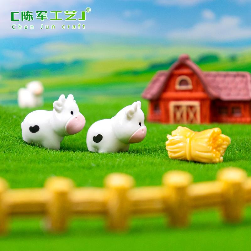 Phụ Kiện Tiểu Cảnh 微景观创意可爱牛牛一家园艺造景 DIY装饰品挂配件迷你桌面小摆件