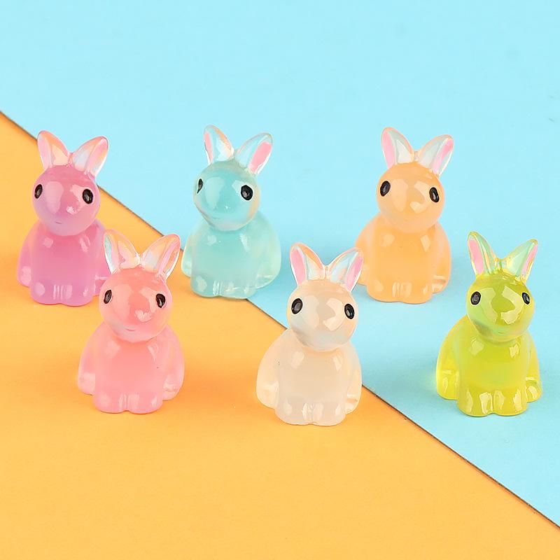 Charm thỏ phát sáng DIY trang trí tiểu cảnh (FF-370)