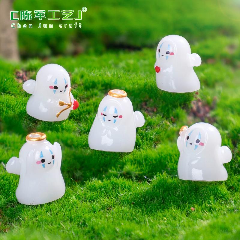 Phụ Kiện Tiểu Cảnh 跨境外贸微景观可爱丘比特夜光小天使 DIY装饰配件迷你树脂小摆件