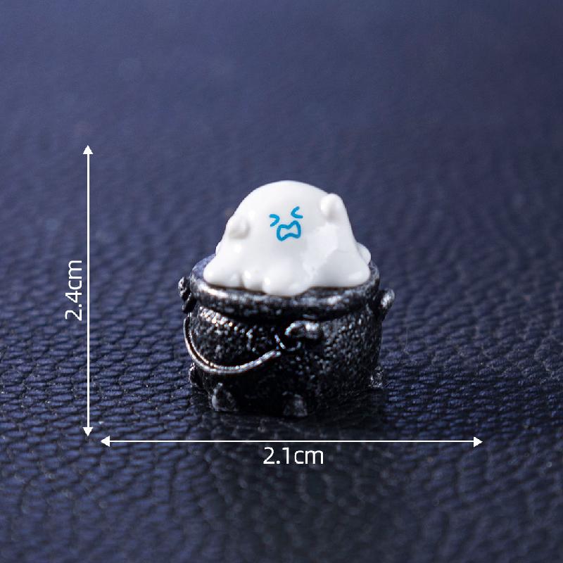 Tiểu cảnh nữ phù thủy, nồi nung Halloween, DIY, phụ kiện bàn tiểu cảnh mini sáng tạo (ZC-234)