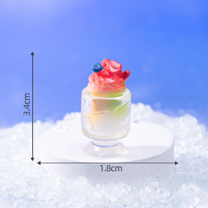Tiểu cảnh kem cầu vồng DIY, phụ kiện tiểu cảnh mini blind bag bàn đáng yêu food micro (ZC-1347)