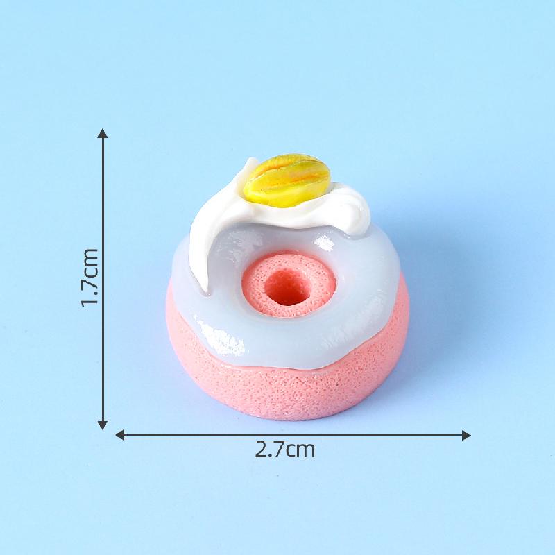 Bánh donut giả nhiều màu - phụ kiện DIY, trang trí cho ốp điện thoại, đồ treo nhỏ (ZC-1413)