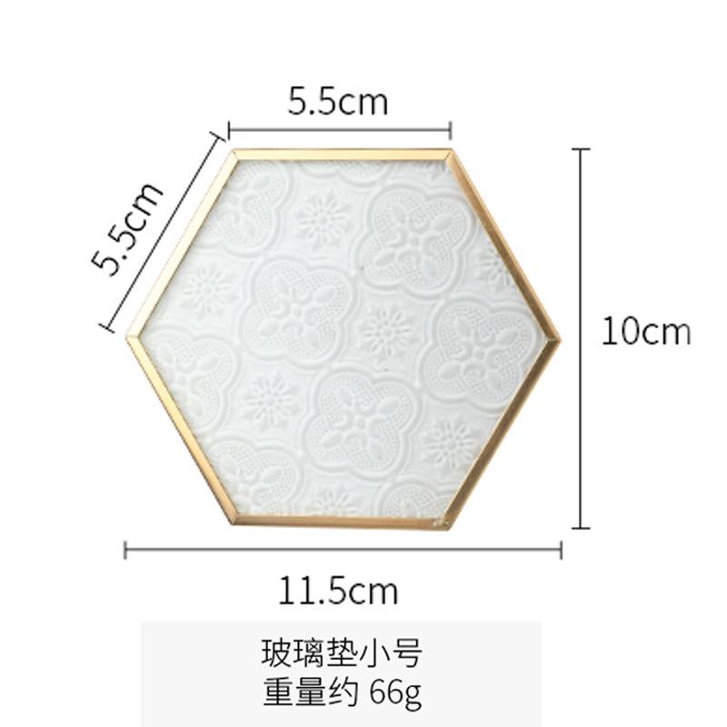 Chậu Đa Giác Đế ly kính viền vàng Bắc Âu (DG-82)