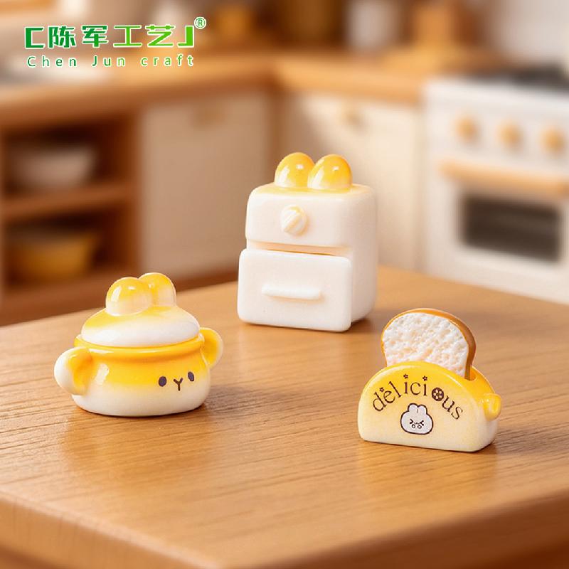 Phụ Kiện Tiểu Cảnh Bộ nhà bếp thỏ nướng bánh mini (PK-786)