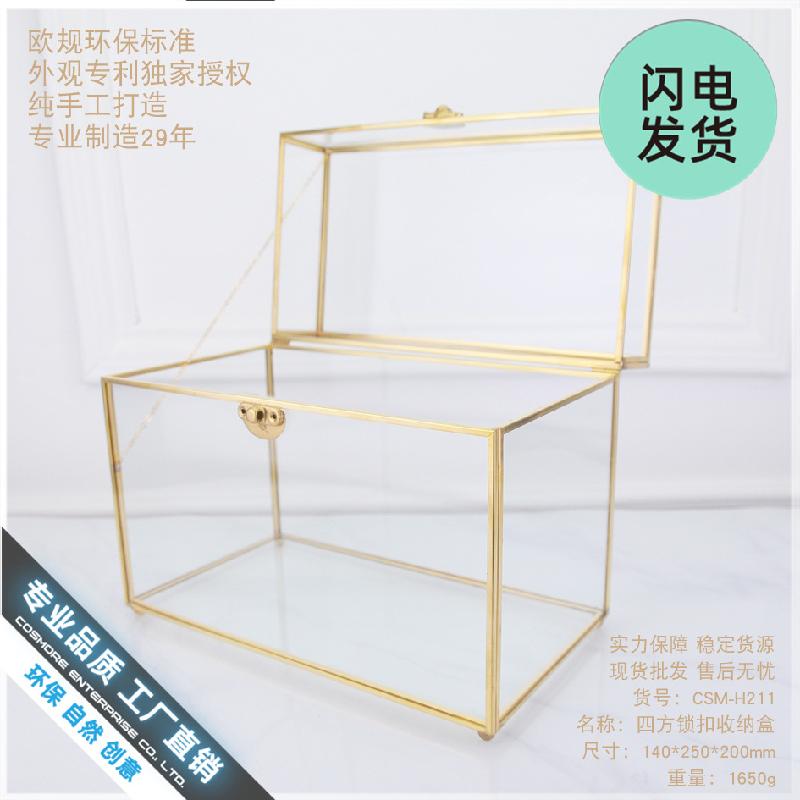 Chậu Đa Giác Hộp kính trang sức vương miện, hộp chống bụi (DG-104)