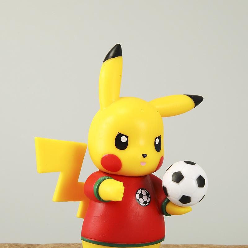 Bộ 4 đồ chơi bóng đá Pikachu của C, đồ chơi hoạt hình, thẻ điện tử Mickey Mouse, Pokémon, bộ đồ chơi trang trí. ZZ-318