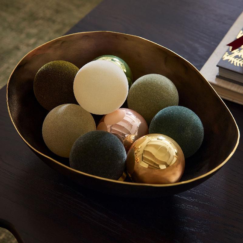 Trang Trí Noel Bộ 9 bóng nhung Noel 8cm, chất liệu cao cấp, phụ kiện trang trí cây thông Noel, đồ decor mùa lễ hội