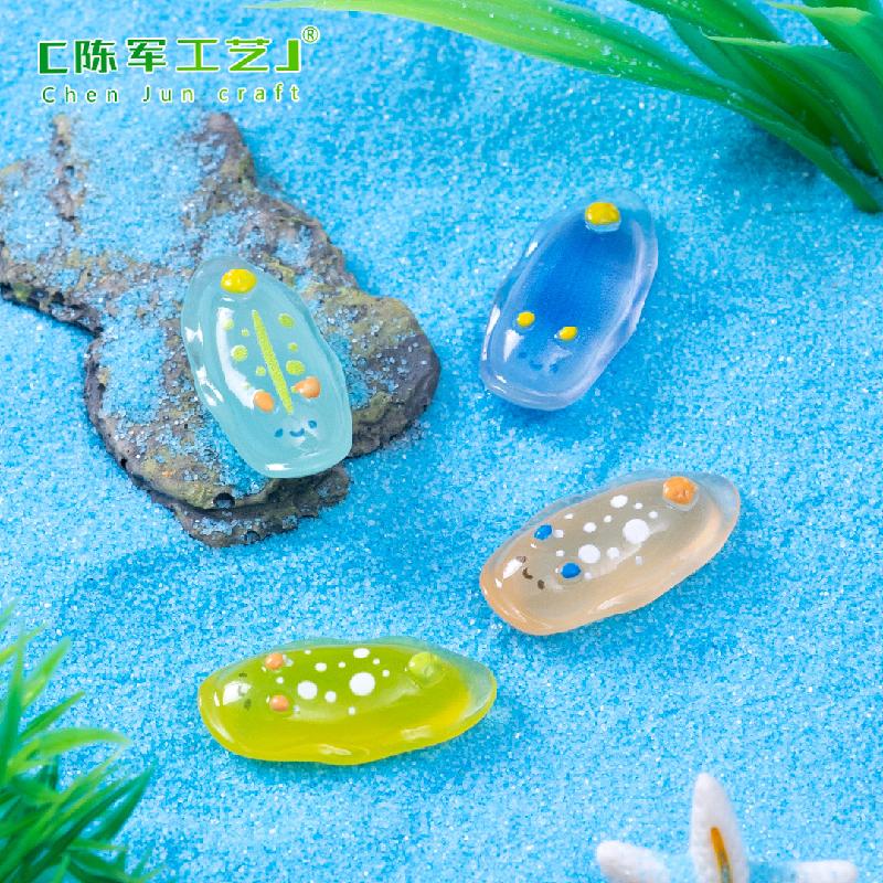 Phụ Kiện Tiểu Cảnh 跨境微景观创意夜光写实海兔动物公仔 DIY装饰配件迷你树脂小摆件