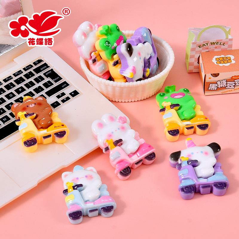 Phụ Kiện Nhỏ Xinh Động vật đạp xe resin, phụ kiện DIY, kẹp tóc, dây buộc tóc (NX-612)