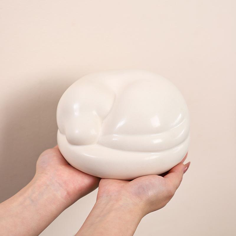 Chậu Cây Resin Hũ đựng tro cốt thú cưng bằng gốm, hũ tưởng niệm chó mèo, đồ tang lễ thú cưng (RG-2)