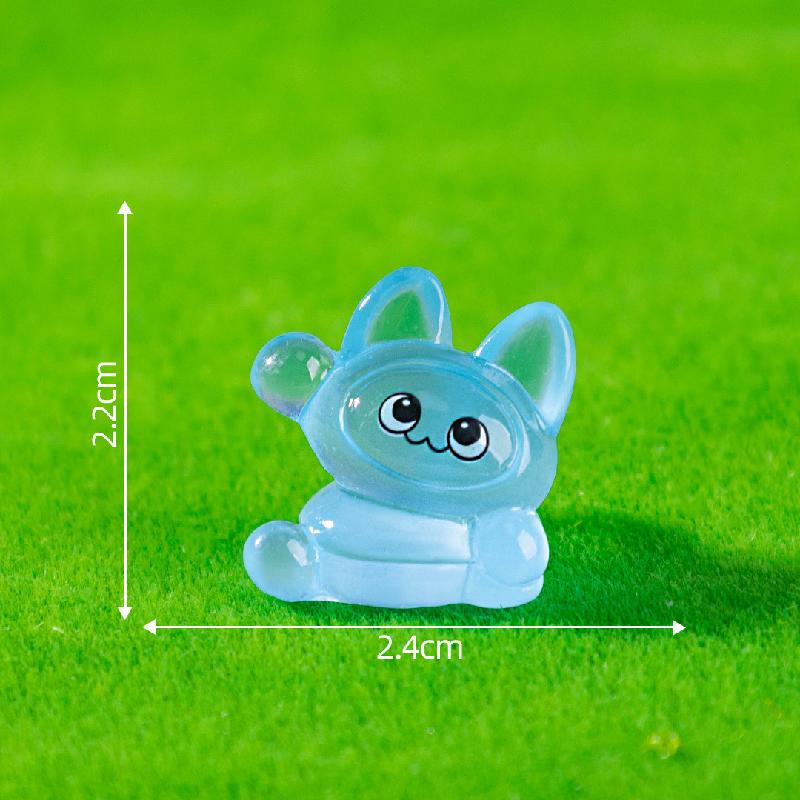 Tiểu cảnh mèo ngốc phát sáng DIY, phụ kiện tiểu cảnh mini treo bàn resin garden cute (ZC-1413)