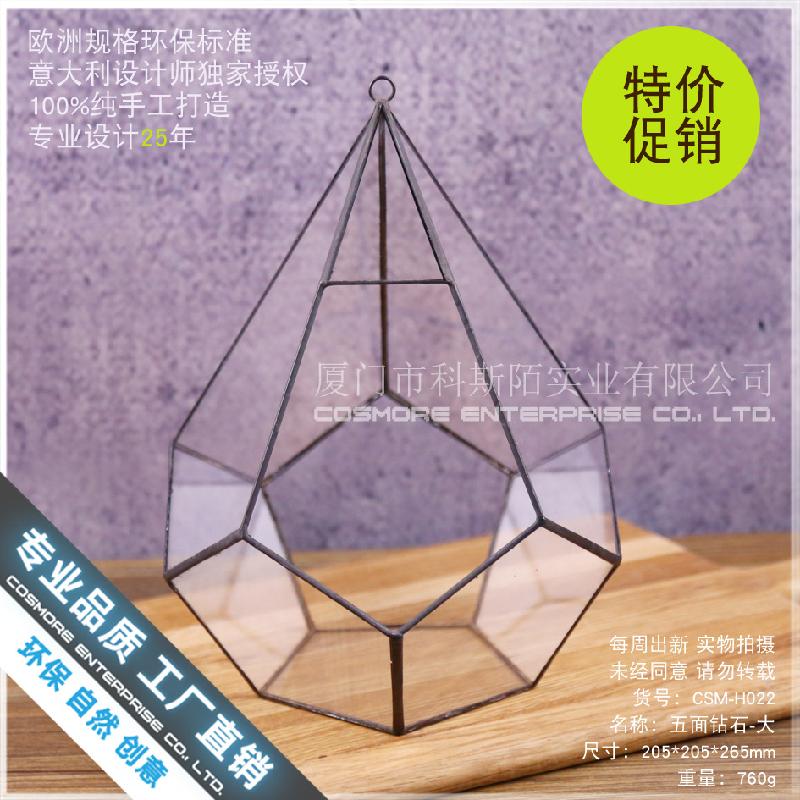 Chậu Đa Giác Nhà kính kim cương 5 mặt lớn (DG-226)