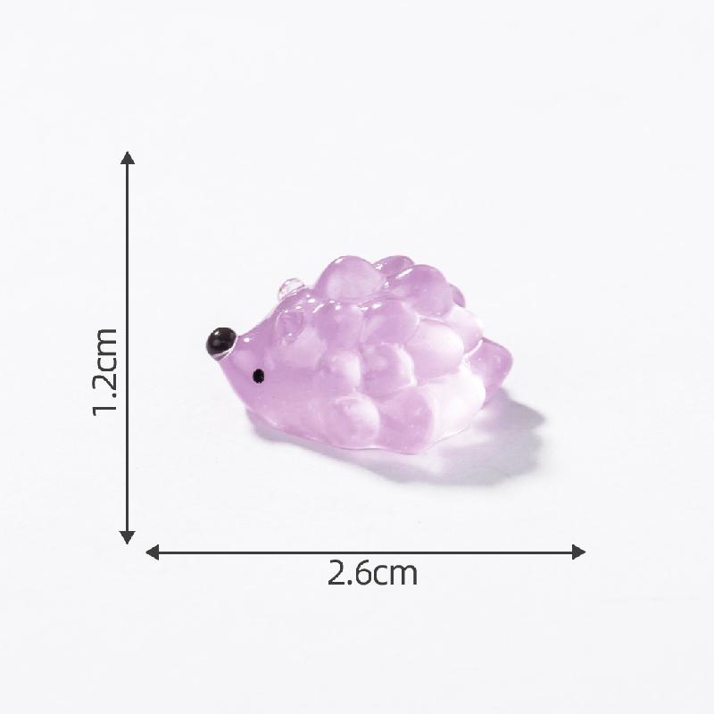 Tiểu cảnh nhím phát sáng DIY, phụ kiện tiểu cảnh mini resin treo bàn garden đáng yêu cute (ZC-1455)