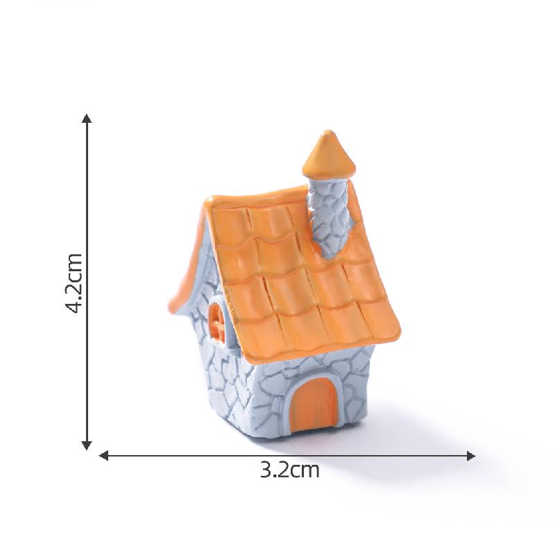 Tiểu cảnh nhà cổ bằng đá, rêu DIY, phụ kiện bàn tiểu cảnh mini phong cách vintage (ZC-175)