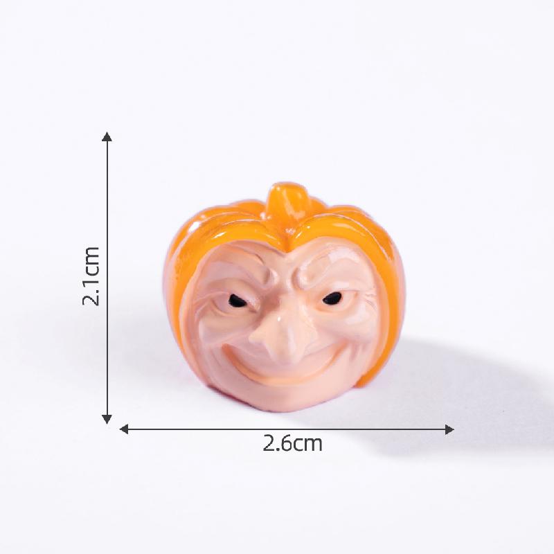 Tiểu cảnh bí ngô ma phát sáng Halloween DIY, phụ kiện tiểu cảnh mini resin cute (ZC-1126)