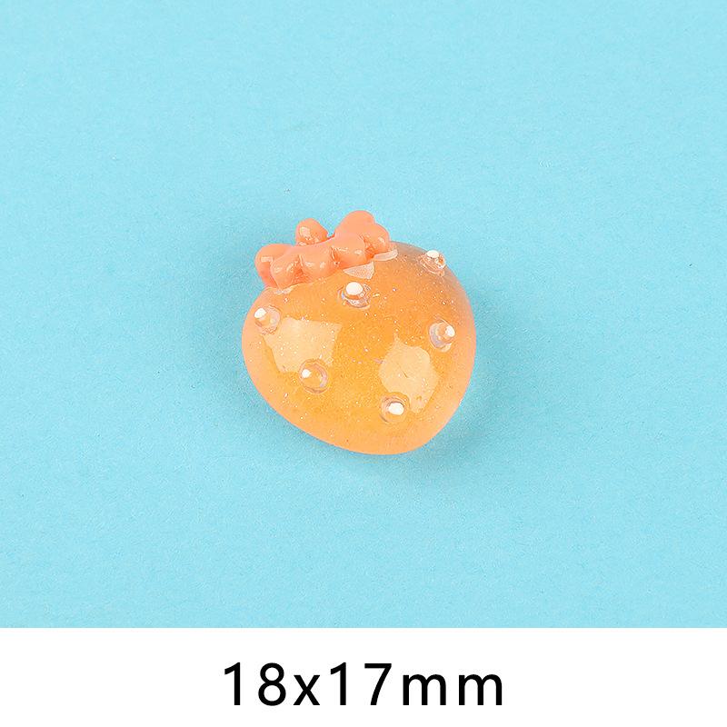 仿真新款夜光水果草莓食玩 手工diy手机壳冰箱贴头绳发饰树脂配件