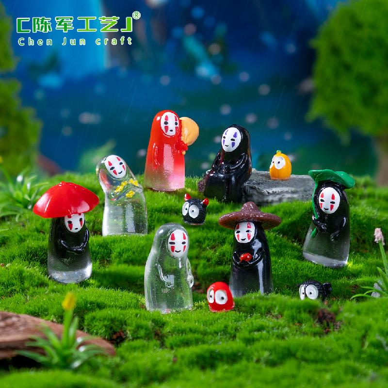 Phụ Kiện Tiểu Cảnh 跨境新品微景观创意雨天小孩儿公仔万圣节 DIY装饰配件迷你小摆件