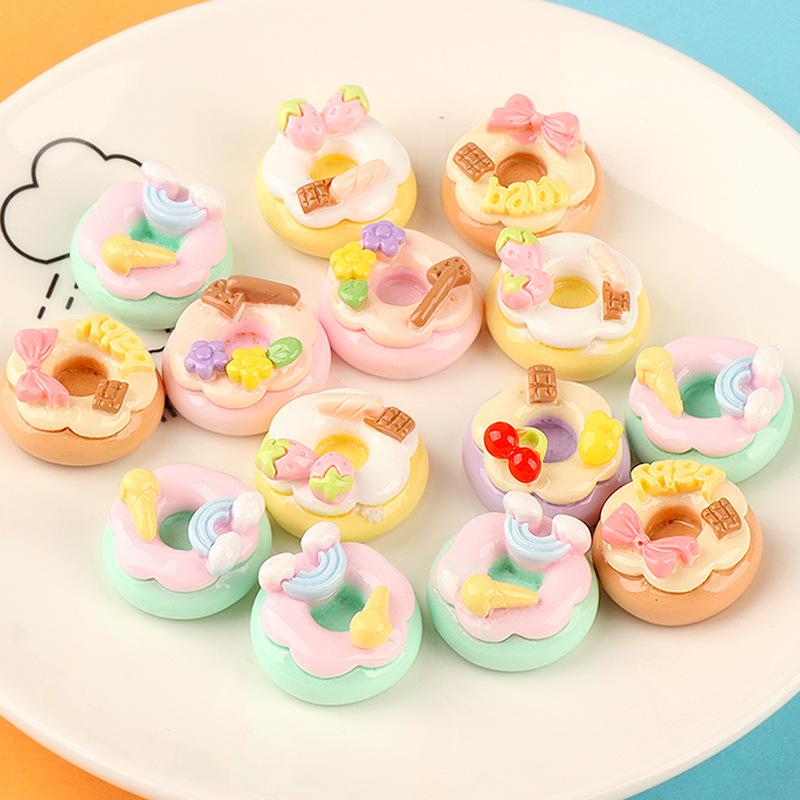 Charm donut sáng bóng DIY trang trí vỏ điện thoại (FF-517)