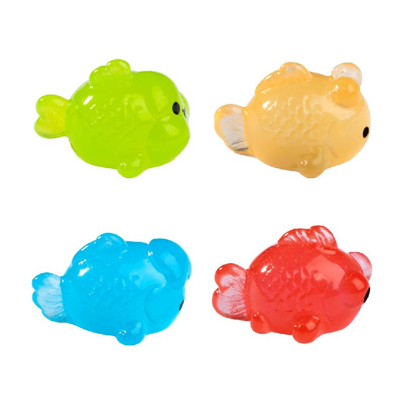 Tiểu cảnh cá vàng phát sáng DIY, phụ kiện tiểu cảnh mini fish tank treo bàn resin đáng yêu cute (ZC-1442)