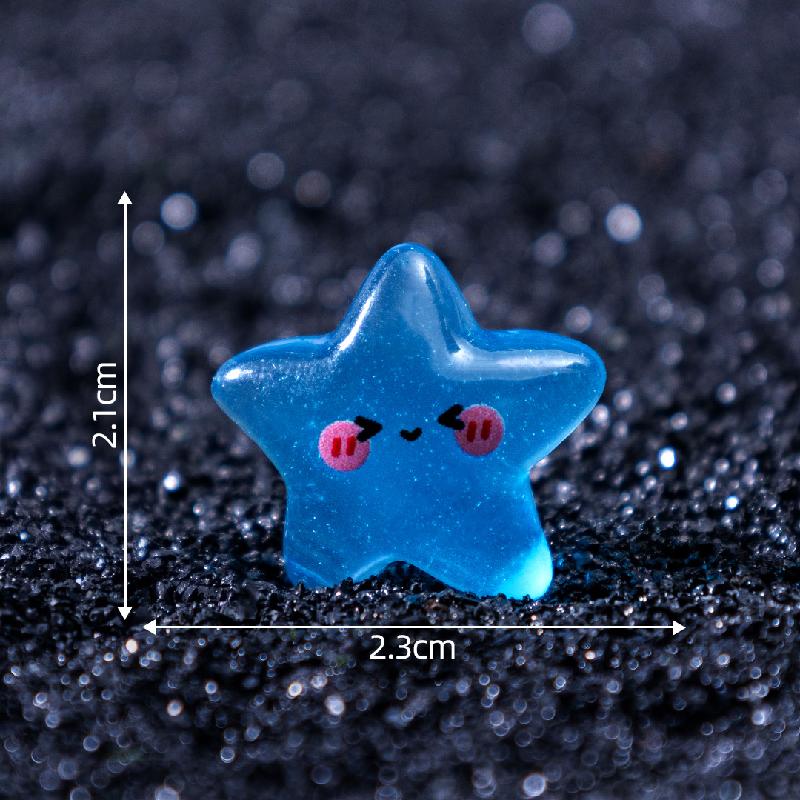 Tiểu cảnh ngôi sao phát sáng DIY, phụ kiện resin tiểu cảnh mini mới, cute và thu nhỏ (ZC-831)