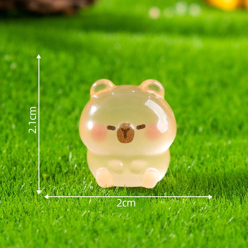 Tiểu cảnh capybara phát sáng DIY, phụ kiện tiểu cảnh mini bàn garden cute (ZC-1122)