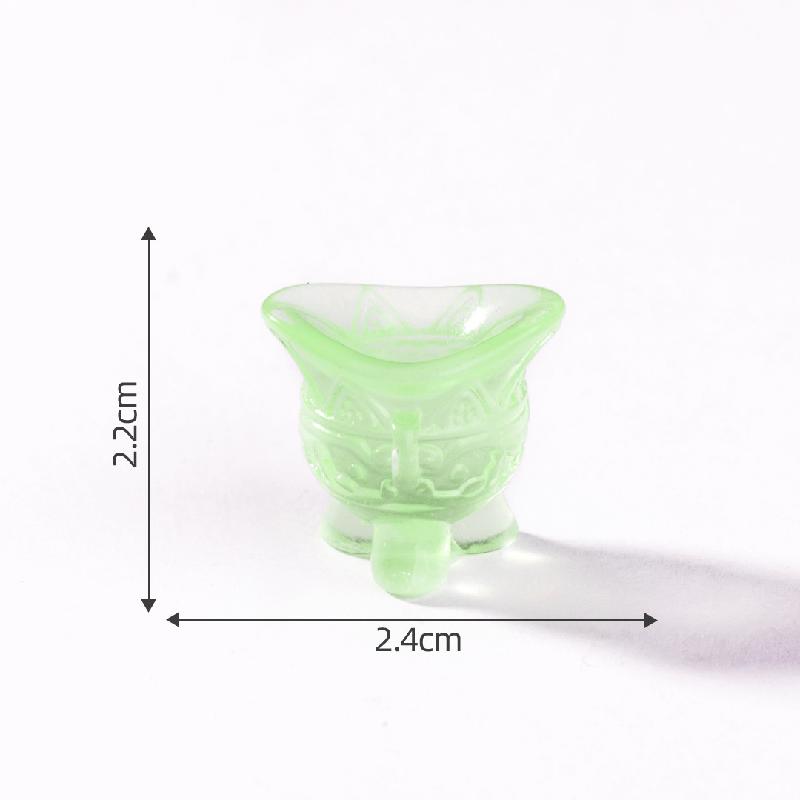 微景观创意复古夜光青铜器斛鼎 DIY装饰品挖宝配件迷你桌面小摆件