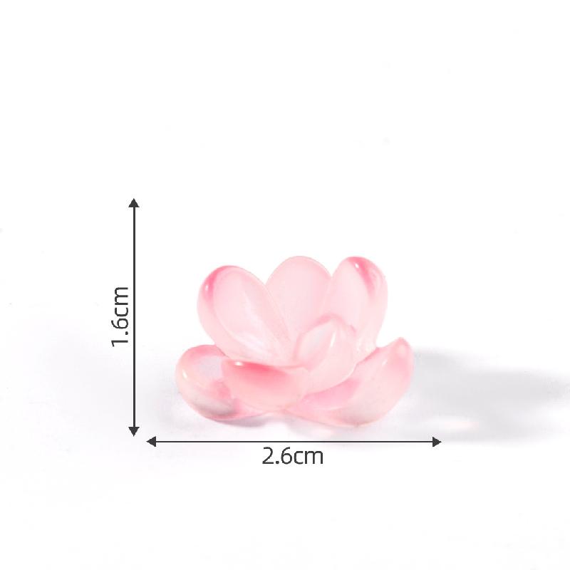 Tiểu cảnh sen đá phát sáng DIY, phụ kiện tiểu cảnh mini chậu hoa bàn đáng yêu (ZC-902)