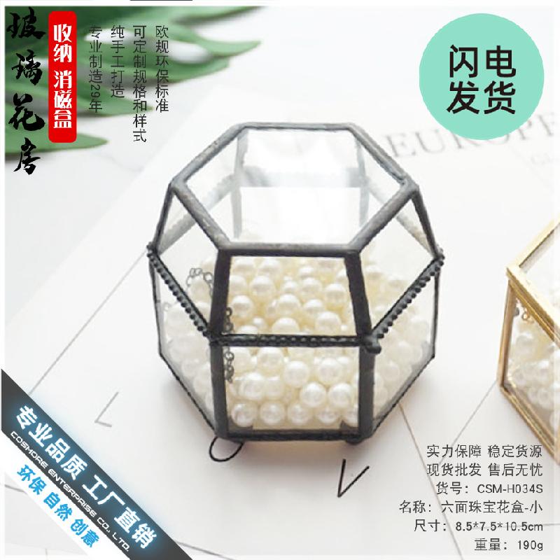 Chậu Đa Giác Nhà kính 6 mặt Terrarium rêu cảnh (DG-160)