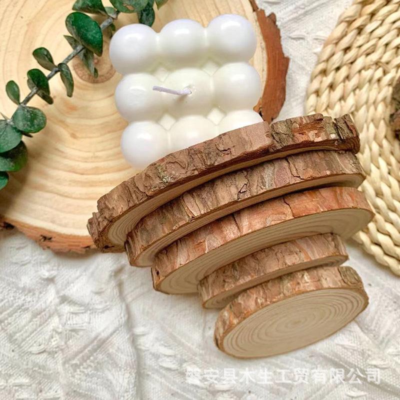 Trang Trí Noel Mảnh gỗ tròn DIY: gỗ nguyên khối, mộc, phẳng, hoàn hảo cho trang trí, nền và vẽ tay, nhập khẩu số lượng lớn.