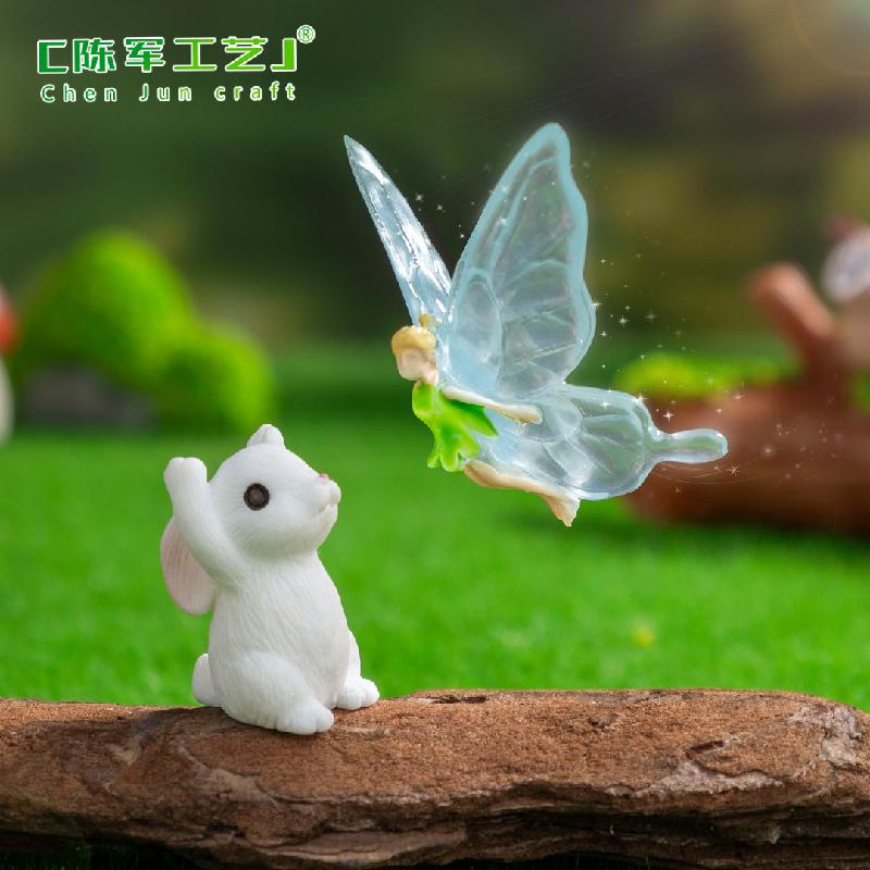 Phụ Kiện Tiểu Cảnh 跨境外贸微景观创意独角兽精灵园艺造景 DIY装饰品配件迷你小摆件
