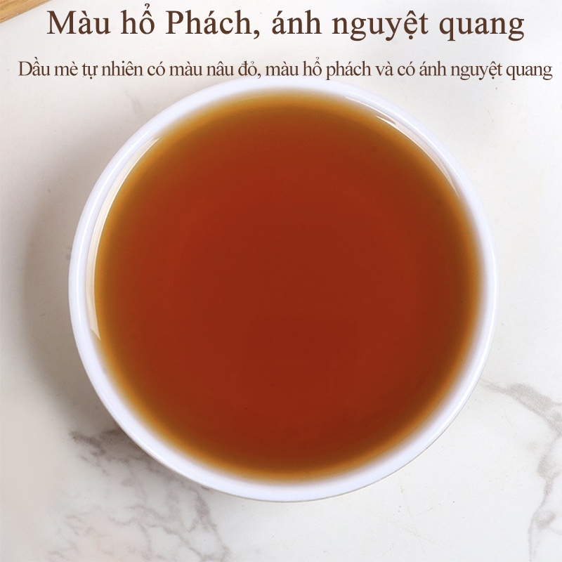 Dầu Thực Vật Dầu mè đen nguyên chất dung tích 1000ml Chai lớn dùng cho nấu ăn, làm đẹp